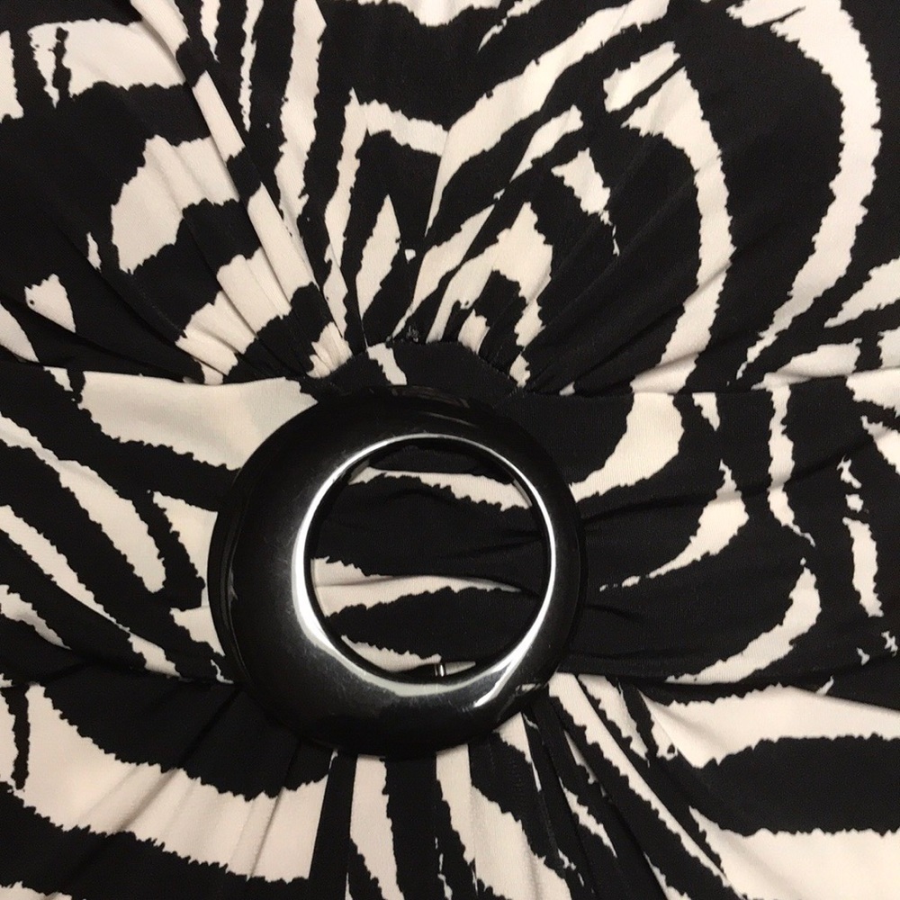Cache Black and White Dress, size 2 - Picture 3 of 7